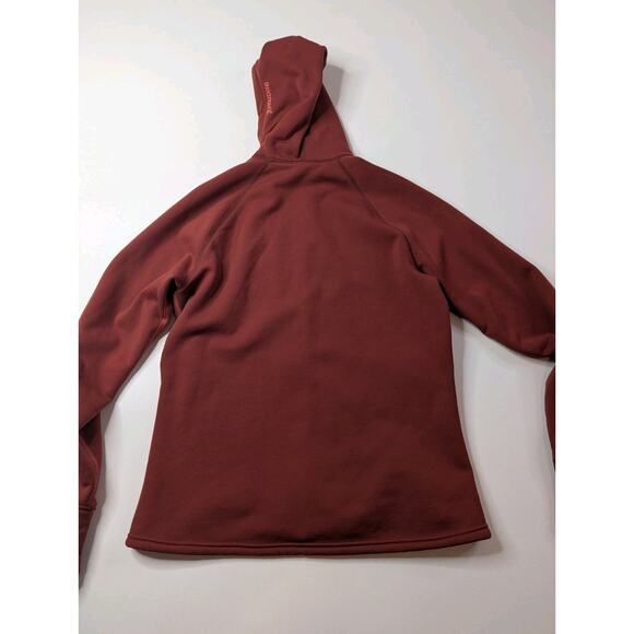 Houdini Power Fleece Hoodie Womens Large Brick Red Thumb Hole Sleeve Full Zipper - Picture 12 of 15